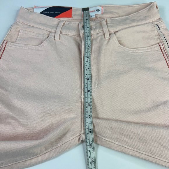 Sundry Womens Slim Skinny Jeans Pink Red Leg Stripe Denim 5-Pocket 26 New - Picture 5 of 12